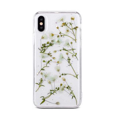 Colored Painting Transparent Soft TPU Back Cover Case for iPhone XR 6.1 - Flower White