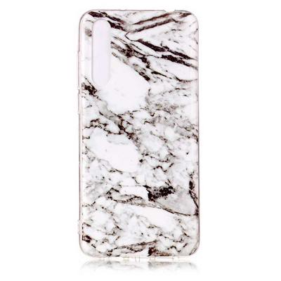 Color Painting Marble Pattern Soft TPU Back Cover Case for Huawei P20 Pro - White