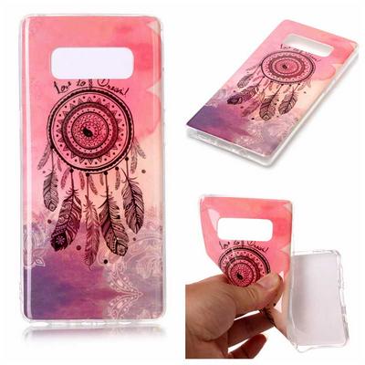 Color Painting Ultra Thin Soft TPU Back Cover Case for Samsung Galaxy Note 8 - Black Wind Chime