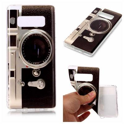 Color Painting Ultra Thin Soft TPU Back Cover Case for Samsung Galaxy Note 8 - Camera