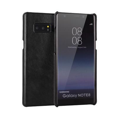 Retro Frosted Luxury Cowhide Genuine Leather + Hard PC Leather Coated Back Cover Case for Samsung Galaxy Note 8 - Black