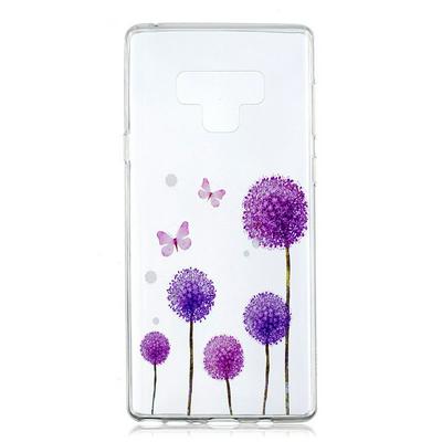 Bright Oil Color Painted High Transparent Anti-Scratch Soft TPU Back Cover Protective Case for Samsung Galaxy Note 9 - Dandelion