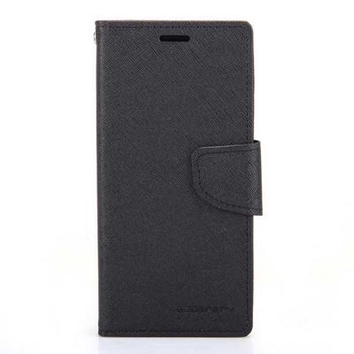 Mercury Goospery Dual Colored PU Leather + TPU Back Cover Case with Card Holder Wallet and Stand for Samsung Galaxy S9 - Black