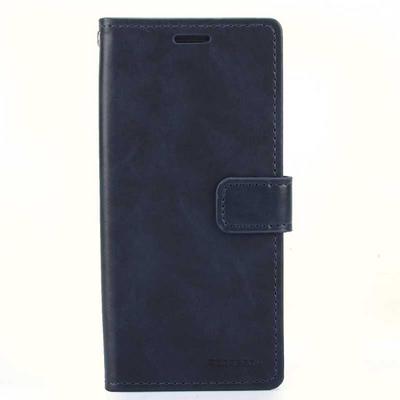 Mercury Goospery Blue Moon PU Leather + TPU Back Cover Case with Card Holder Wallet and Stand for Samsung Galaxy S9 - Navy Black