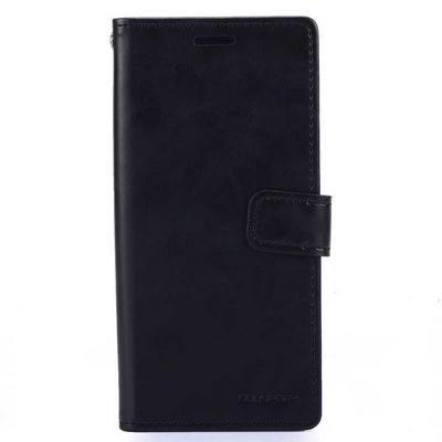 Mercury Goospery Blue Moon PU Leather + TPU Back Cover Case with Card Holder Wallet and Stand for Samsung Galaxy S9 - Black