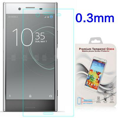 Anti Scratch 0.3mm Arc Face Full Screen Transparent Tempered Glass Screen Protector Film for Sony Xperia XZ Premium 