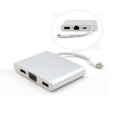 Type-C USB 3.1 to VGA / 4K HDMI / RJ45 Gigabit Ethernet / Type-C USB3.1 Converter with 2 USB3.0 Ports PD Adapter For Macbook