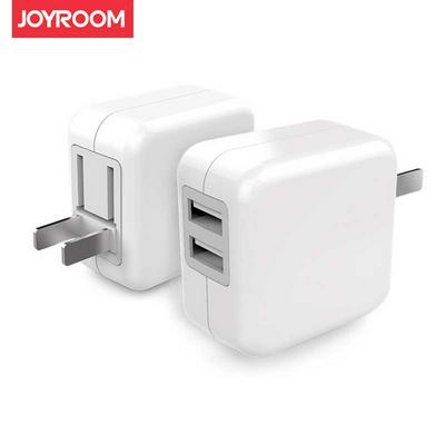 Joyroom L207 US Plug Universal 2 Port Charger  for Android and IOS Phone ( White )
