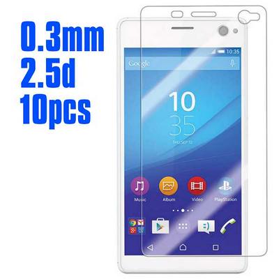 No Package 10pcs 0.3mm 2.5D Arc Edge AGC Japan Toyo Glue Tempered Glass Film for Sony Xperia C4