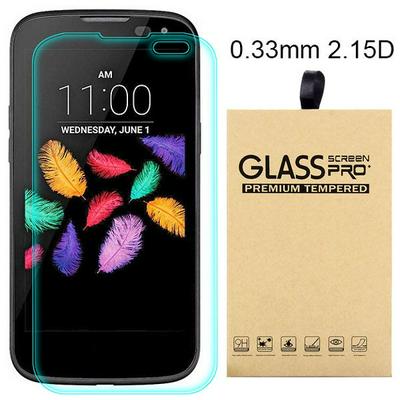 2.15D 0.33mm 9H Arc Edge Explosion-Proof Transparent Tempered Glass Screen Protector for LG K3 / LS450 / K100