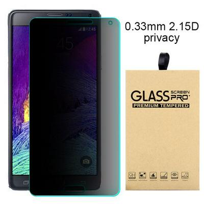 Anti-Crack Series Privacy 0.33mm 2.15D 9H Hardness Tempered Glass Film for Samsung Galaxy Note 4