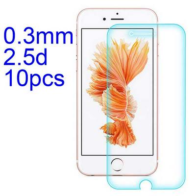 10Pcs 0.3mm 2.5D AGC Material Tempered Glass with Toyo Glue Electroplating Fingerprint Coating Screen Protector for iPhone 6 Plus / 6s Plus
