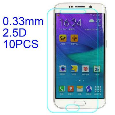 10Pcs 0.33mm 2.5D ARC Ultratiin Lobo Material Tempered Glass with Korean Glue Screen Protector for Samsung Galaxy S6 Edge / G9250