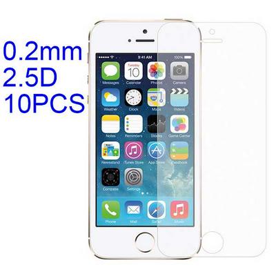 10Pcs 0.2mm 2.5D ARC Ultratiin Lobo Material Tempered Glass with Korean Glue Screen Protector for iPhone SE 5 5S 