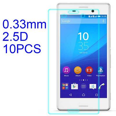 10Pcs 0.33mm 2.5D Lobo Material Tempered Glass with Korean Glue Screen Protector for Sony M4 \ Xperia M4 Aqua \ E2303 \ E2333 \ E2353