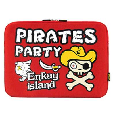 Enkay Hat-Prince Island ENK-2101 Pirates Party Laptop Notebook Pouch Sleeve Bag Case for Apple Macbook 14.4 Inch - Red