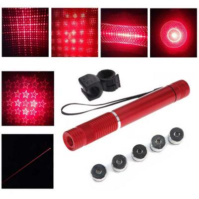 5mw 650nm Red Laser Pen with 5 Patterns - Red