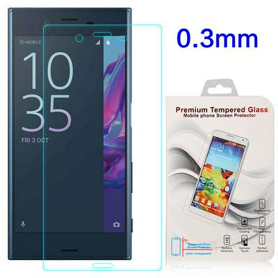 Anti Scratch 0.3mm Arc Face Full Screen Transparent Tempered Glass Screen Protector Film for Sony Xperia XZ1 