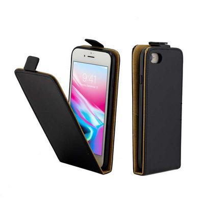 Vertical Flip Sewing Edged PU Leather + Soft TPU with Magnetic Buckle and Card Holder Protective Business Case for iPhone 8 / 7