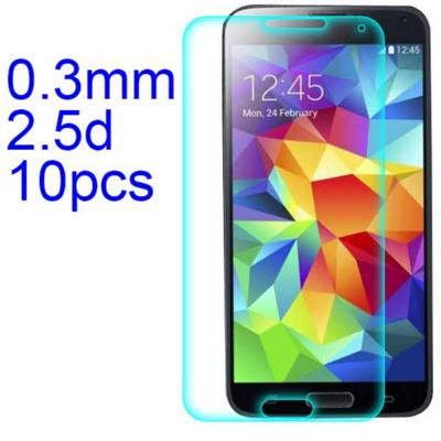 10Pcs 0.3mm 2.5D ARC Ultratiin Lobo Material Tempered Glass with Korean Glue Screen Protector for Samsung Galaxy S5 mini / SM-G800