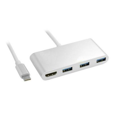 USB 3.1 Type-C to HDMI HDTV & 3 USB 3.0 HUB OTG Female Charger Adapter