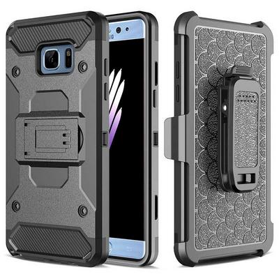 Detachable 4 in 1 with Stand Hybrid Hard PC+ TPU Back Cover Case for Samsung Galaxy S7 Edge/ G935 - Black