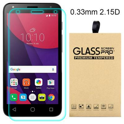 2.15D 0.33mm 9H Arc Edge Explosion-Proof Transparent Tempered Glass Screen Protector for Alcatel pixi 4 (5.0 inch)