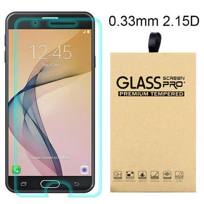 2.15D 0.33mm 9H Arc Edge Explosion-Proof Transparent Tempered Glass Screen Protector for Samsung Galaxy J7 Prime