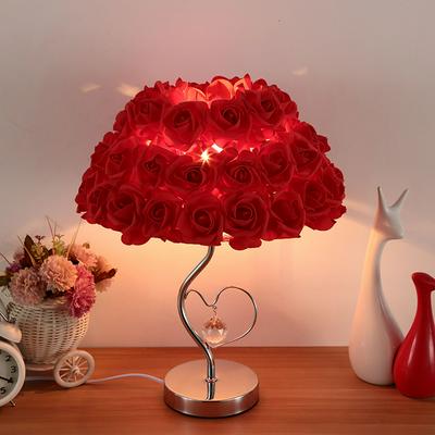 Study Room Bedroom Warm Personality Creative Wedding Room Gift Multicolor Rose Table Lamp