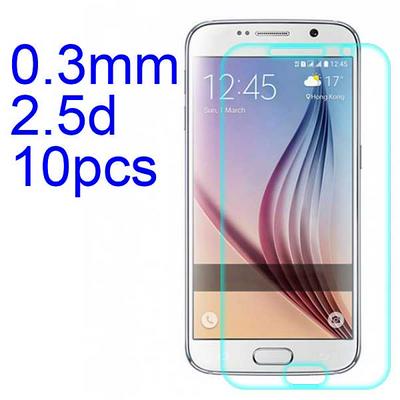 10Pcs 0.3mm 2.5D AGC Material Tempered Glass with Toyo Glue Electroplating Fingerprint Coating Screen Protector for Samsung Galaxy S6 / G9200
