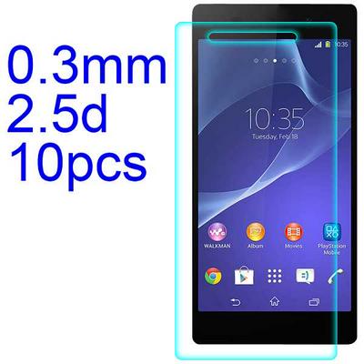 10Pcs 0.3mm 2.5D AGC Material Tempered Glass with Toyo Glue Electroplating Fingerprint Coating Screen Protector for Sony Xperia Z2(L50w)