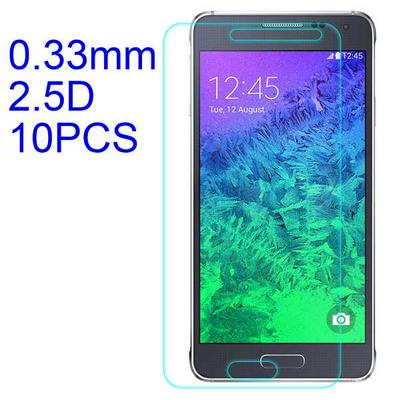 10Pcs 0.33mm 2.5D ARC Ultratiin Lobo Material Tempered Glass with Korean Glue Screen Protector for Samsung Galaxy Alpha / SM-G850F / SM-G850A 