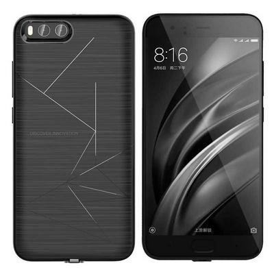 Nillkin Metal Brush Geometry Pattern QI Wireless Charge Super Magnetic Magic TPU Case for Xiaomi M6
