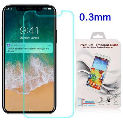 Anti Scratch 0.3mm Arc Face Half Screen Transparent Tempered Glass Screen Protector Film for iPhone X 