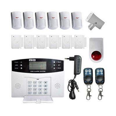 LCD Wireless GSM SMS Autodial Home House Office Security Burglar Intruder Alarm Emergency Alarm