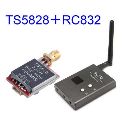 5.8G 600mW 32CH Transmitter TS5828 + Receiver RC832 FPV RC Audio Video set for DJI Phantom Quadcopter Multicopter