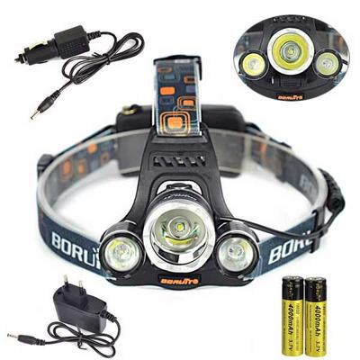 3000LM 3x XM-L T6 LED Headlamp Headlight Head Torch Lamp 18650+2X Charger
