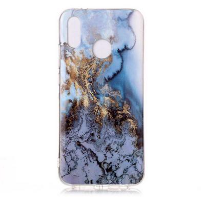 Color Painting Marble Pattern Soft TPU Back Cover Case for Huawei P20 Lite / Nova 3e - Blue