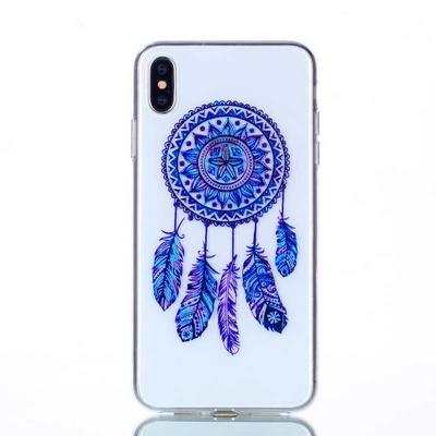 Colored Painting Transparent Soft TPU Back Cover Case for iPhone Xs Max 6.5 - Wind chimes