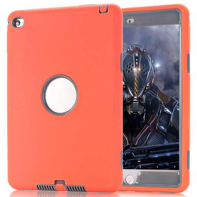Hit Color Strengthen Robot 3 in 1 Detachable Shockproof Hard PC + Soft Silicone with Front Protector Cover Case for iPad Mini 4 - Orange