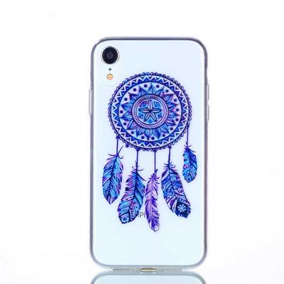 Colored Painting Transparent Soft TPU Back Cover Case for iPhone XR 6.1 - Wind chimes