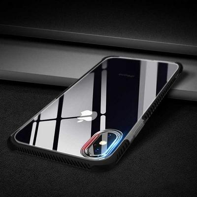 Dual Color Anti-Drop Transparent Soft TPU Back Cover Protective Case for iPhone XR 6.1 - Black