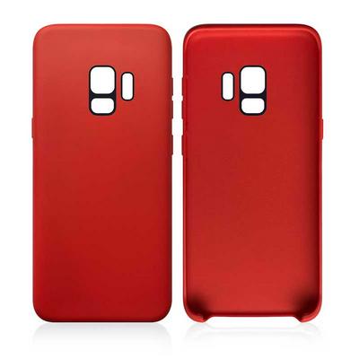 Skin Pattern Solid Color TPU Back Cover Protective Case for Samsung Galaxy S9 - Red