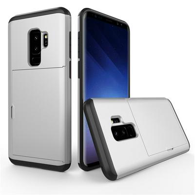 Smooth Surface 2 in 1 Detachable with Card Holder Hard PC + Soft TPU Hybrid Back Cover Case for Samsung Galaxy S9 - Grey