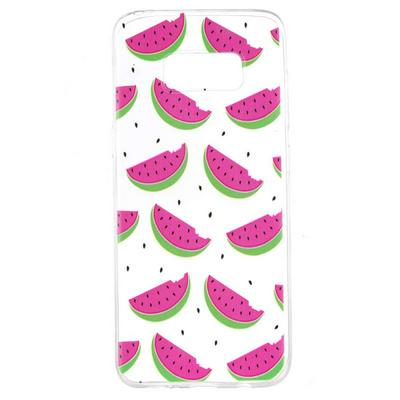 Colored Painting Transparent Soft TPU Back Cover Case for Samsung Galaxy S8 / G9500 - Watermelon