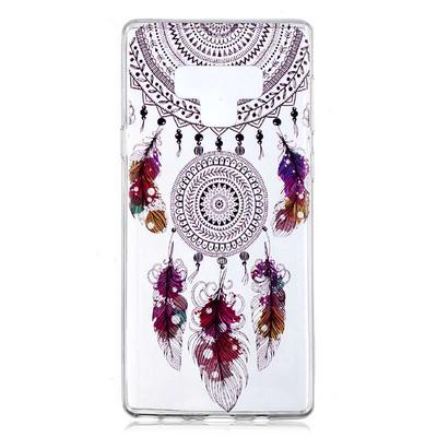 Bright Oil Color Painted High Transparent Anti-Scratch Soft TPU Back Cover Protective Case for Samsung Galaxy Note 9 - Dreaming Catcher