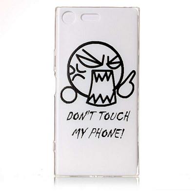 Ultra Thin All Soft TPU Back Cover Case for Sony Xperia XZ Premium - Angry Expression