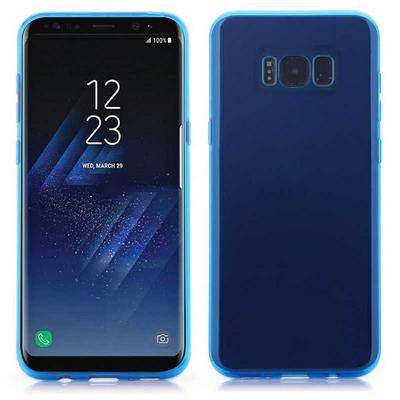 Solid Color Transparent Soft TPU Back Cover Case for Samsung Galaxy S8 / G9500 - Blue