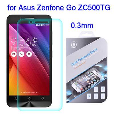 0.3mm Tempered Glass Screen Protector Guard Film Arc Edges for ASUS Zenfone Go (ZC500TG)