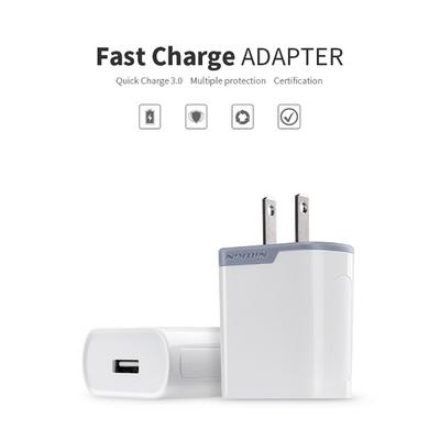 Nillkin 3.0 3A Fast USB Wall Phone Charger US Plug for Universal Phones - White  